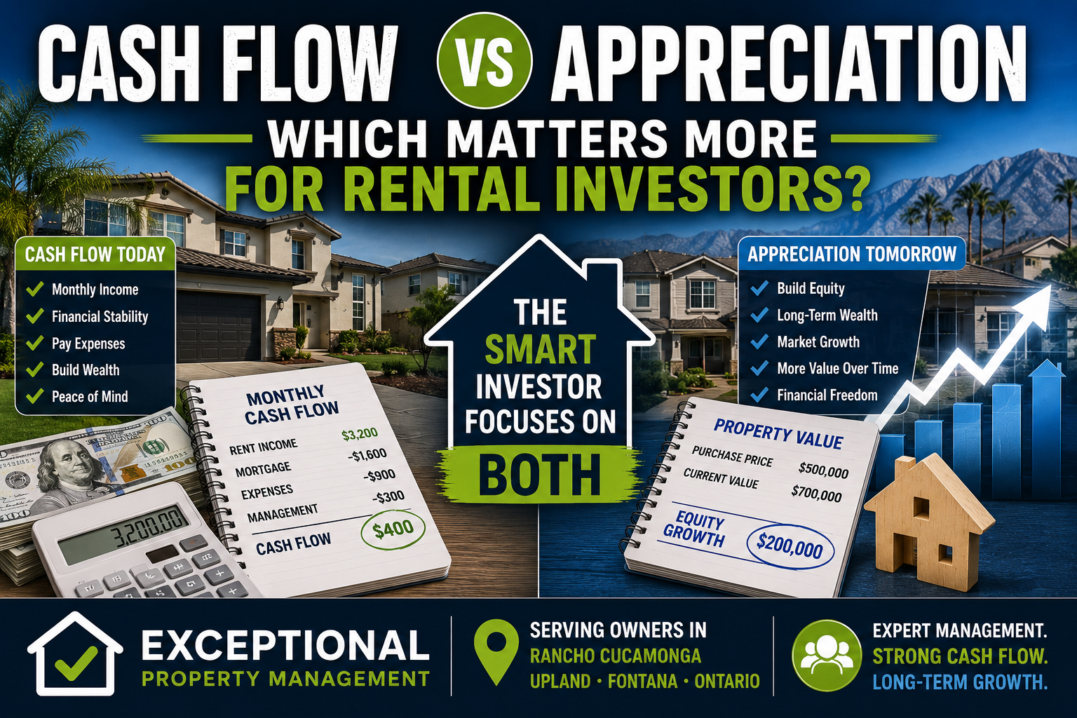 Cash Flow vs Appreciation: Which Matters More for Rental Investors?