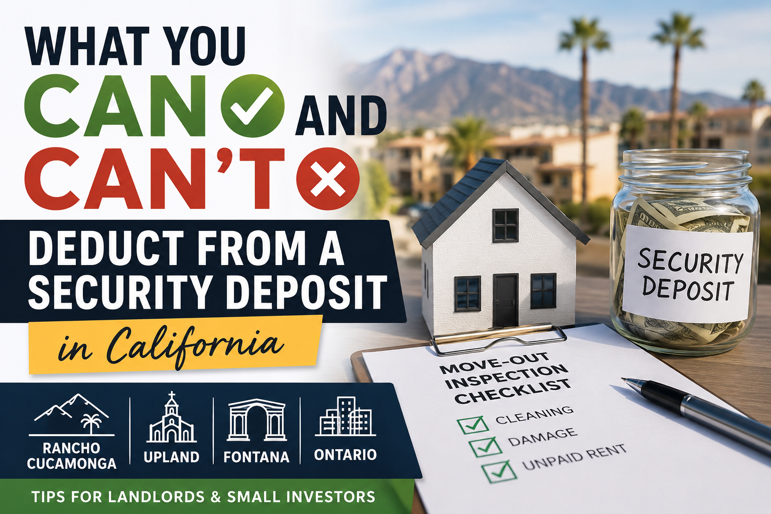 What You Can and Can’t Deduct From a Security Deposit in California