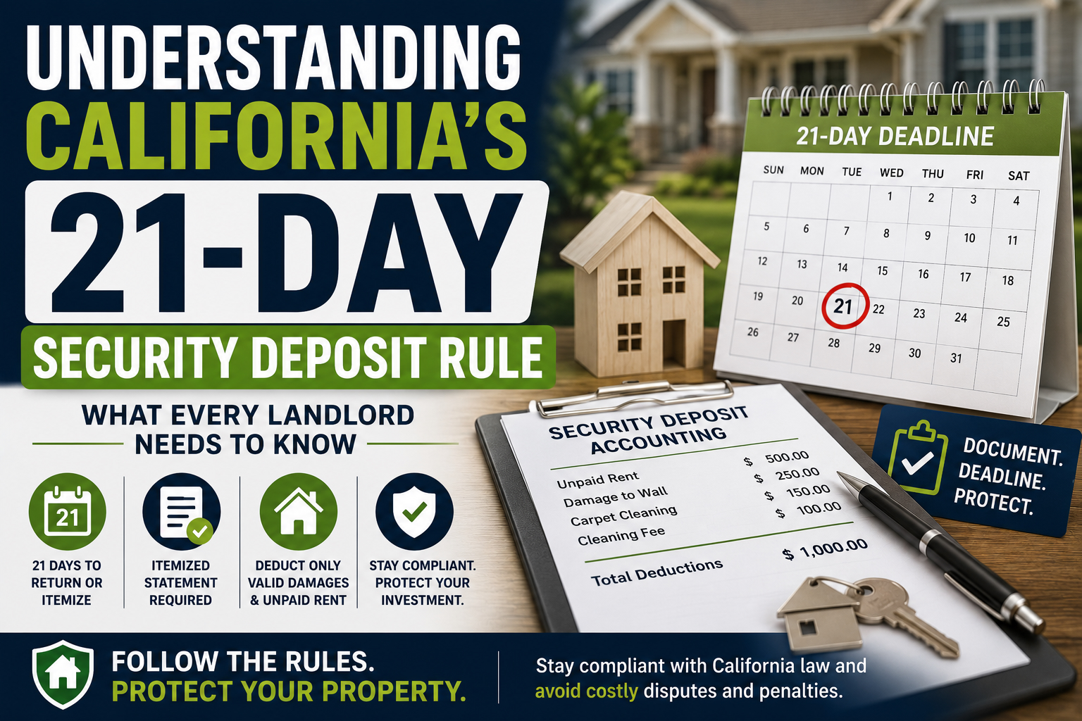 Understanding California's 21-Day Security Deposit Rule: What Every Landlord Needs to Know
