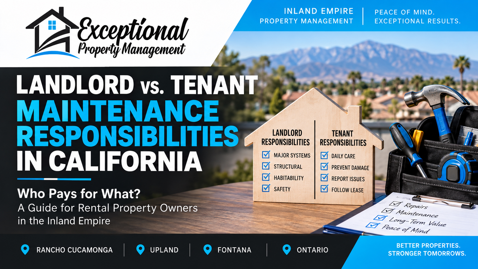 Landlord vs. Tenant Maintenance Responsibilities in California: Who Pays for What?