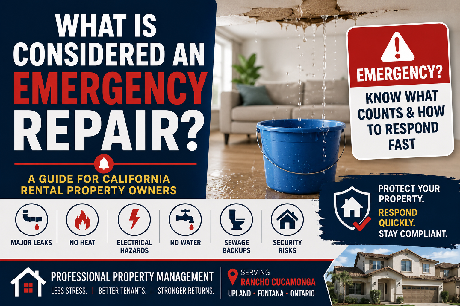 What Is Considered an Emergency Repair? A Guide for California Rental Property Owners